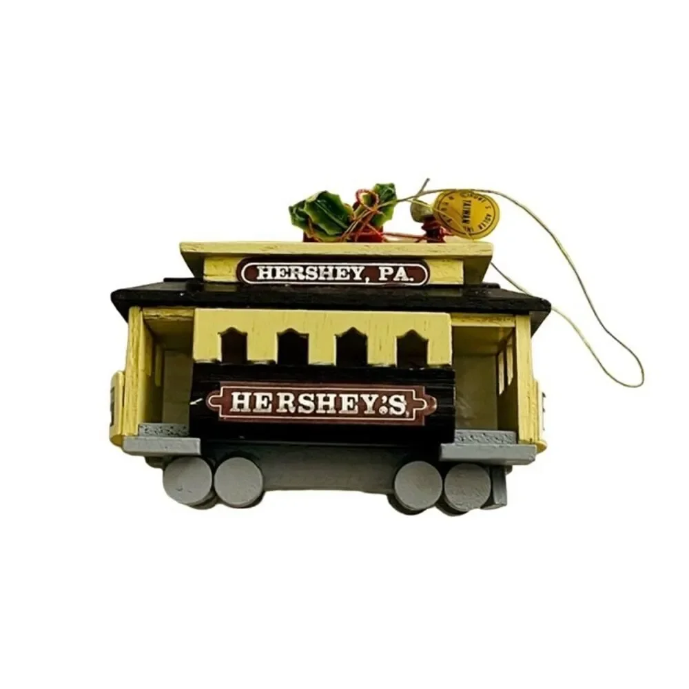 Vintage Kurt Adler Hersheys Train Caboose Christmas Ornament Trolley